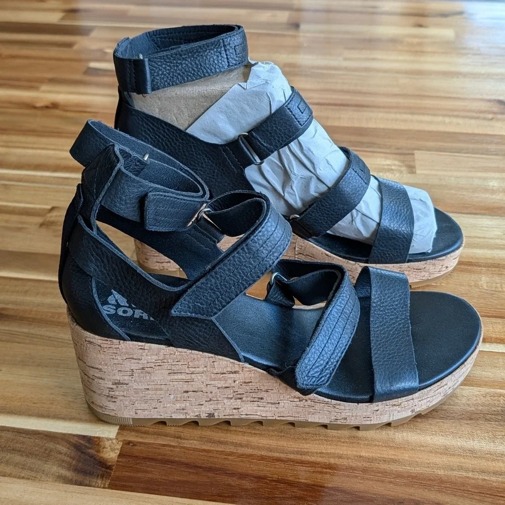 Sorel Women's Cameron Wedge Multi Strap Sandals Women's Size 10